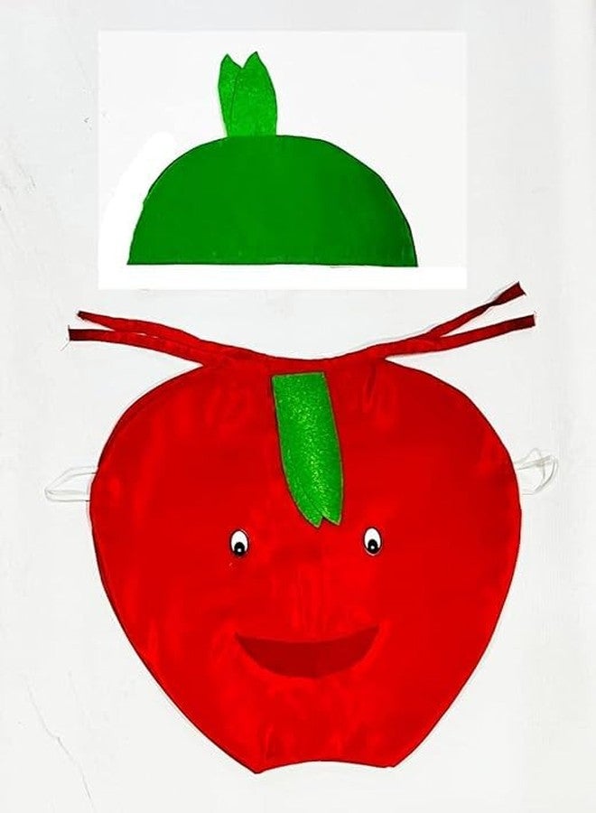 Fancy Agents Tomato Dress for Kids |Tomato Fruit Cutout with Cap for Childs| Fruits Costume for Kid (6-8 YEAR) - Image 2